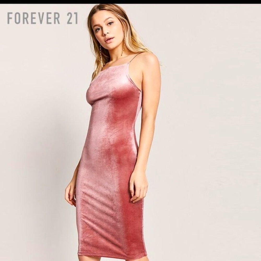 Forever21 lavender velvet spaghetti strap dress.